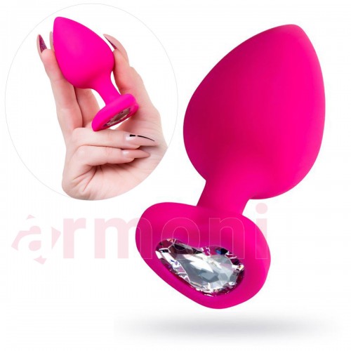 Diamond Heart Silikon Anal Tapa ve Tıkaç Pembe 7cm X 2cm Diamond Heart Silikon Anal Tapa ve Tıkaç Pembe 7cm X 2cm