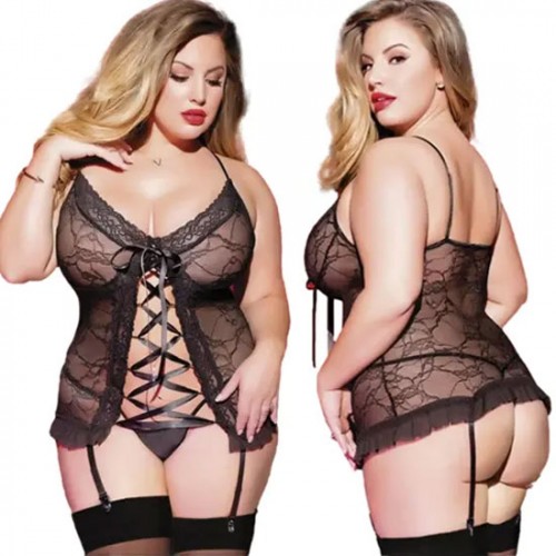 Jartiyer Takım, Ayarlanabilir, Tangalı, Büyük Beden