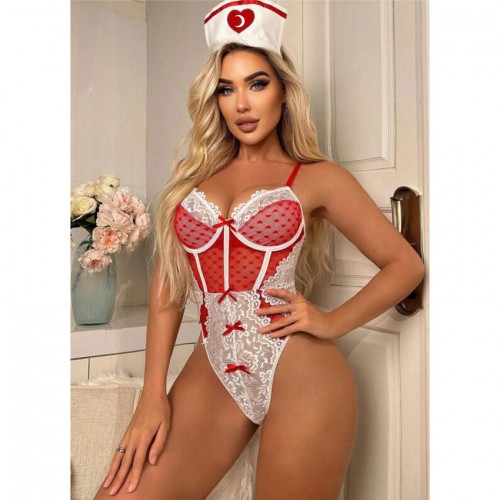 Tanga Görünümlü Hemşire Kostümü Takım