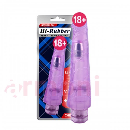 Hi-Rubber Jel Doku Titreşimli Vibratör 18 cm X 3,5 cm X 4,5 cm