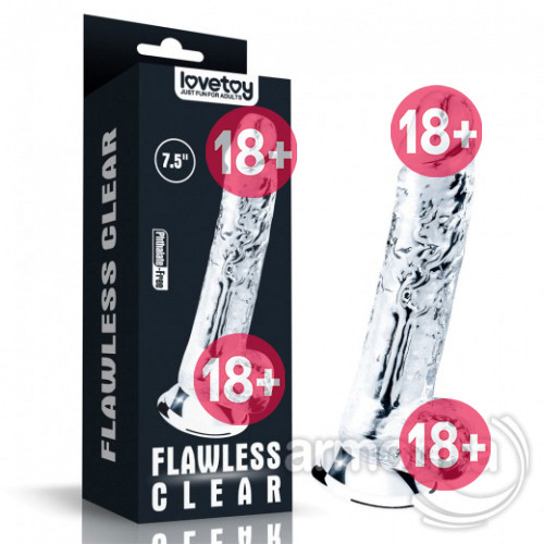 Şeffaf Jel Doku Vantuzlu Dildo 